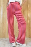 Shoreditch Stripe Lounge Flare Trouser Hot Pink & Red /5=